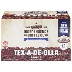 Independence Coffee Co. Tex-a De Olla Medium Roast Single Serve Coffee Cups