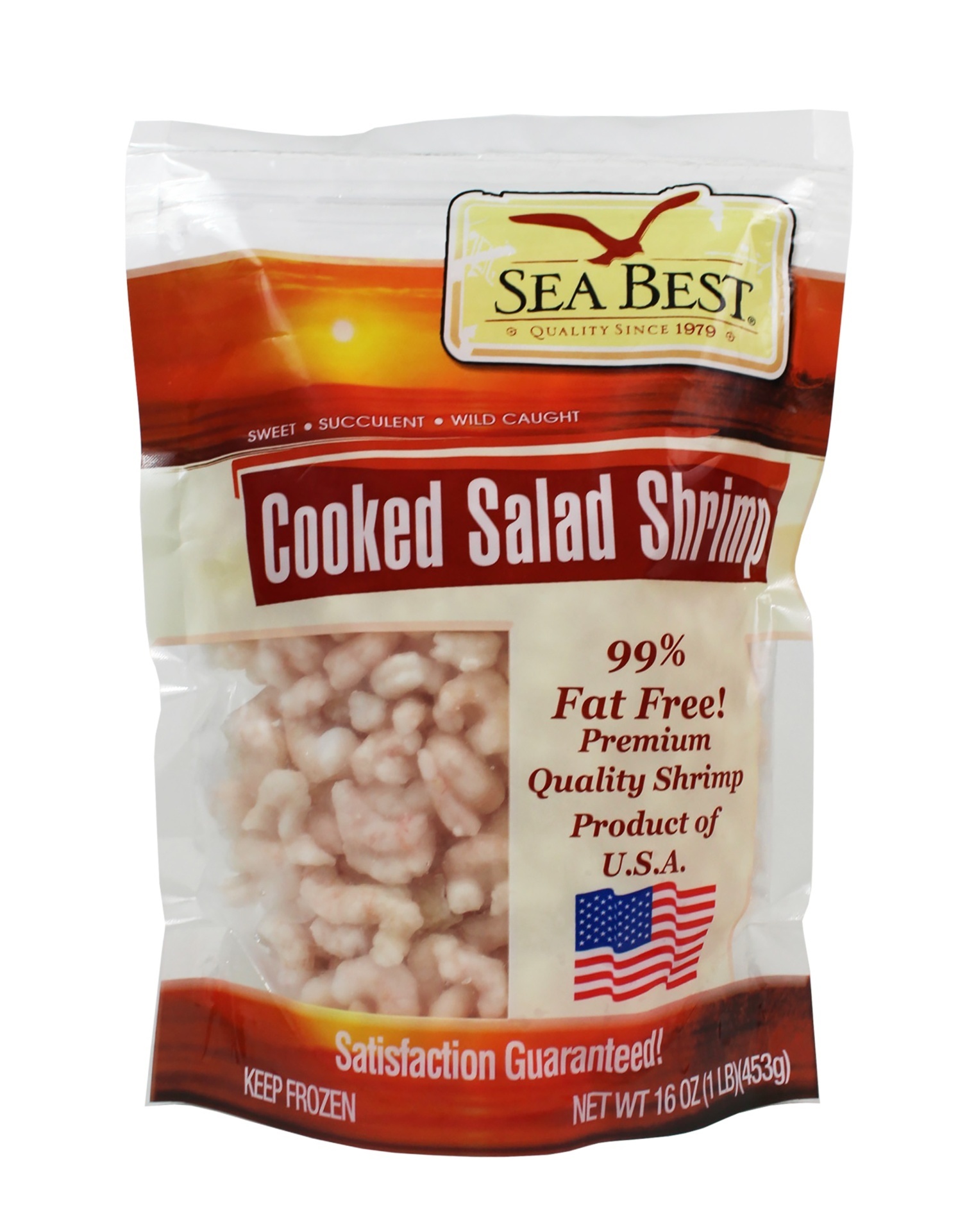 slide 1 of 1, Sea Best Cooked Salad Shrimp, 1 lb