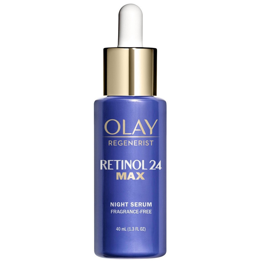 slide 4 of 11, Olay Regenerist Retinol 24 MAX Night Face Serum, 1.3 Oz, 1.3 fl oz