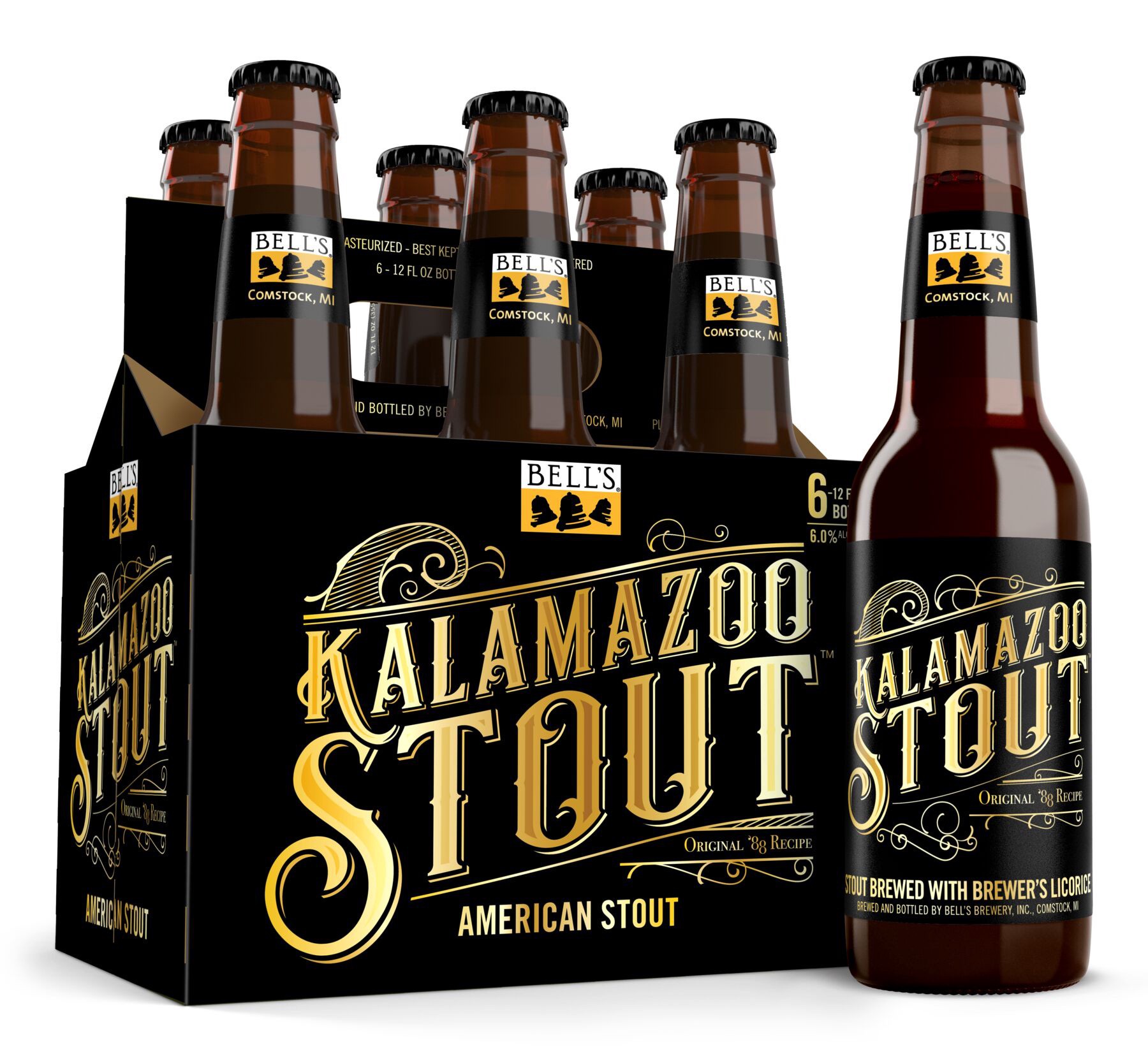 slide 3 of 4, Bell's Kalamazoo Stout Beer 6 - 12 fl oz Bottles, 6 ct; 12 oz