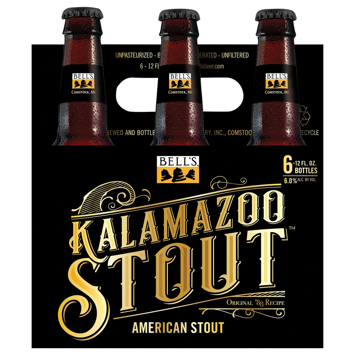 slide 1 of 4, Bell's Kalamazoo Stout Beer 6 - 12 fl oz Bottles, 6 ct; 12 oz