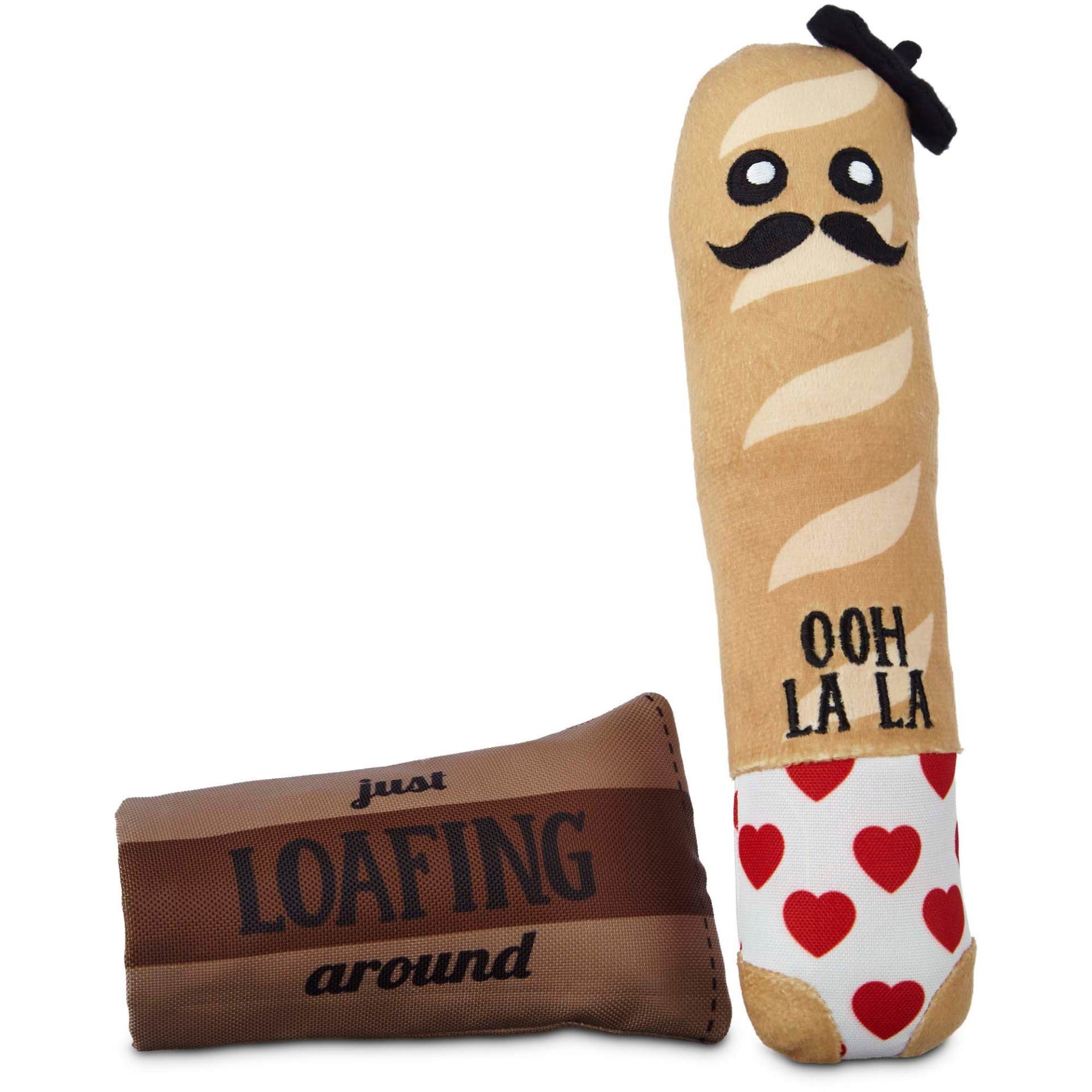 slide 1 of 1, Leaps & Bounds Play Plush French Loaf Dog Toy, LG