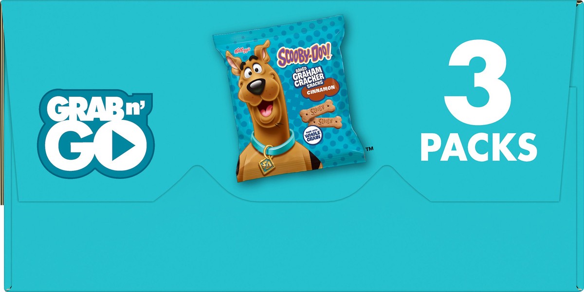 slide 4 of 8, Kellogg's Scooby-Doo! Baked Cinnamon Graham Cracker Snacks 3 ea, 3 ct