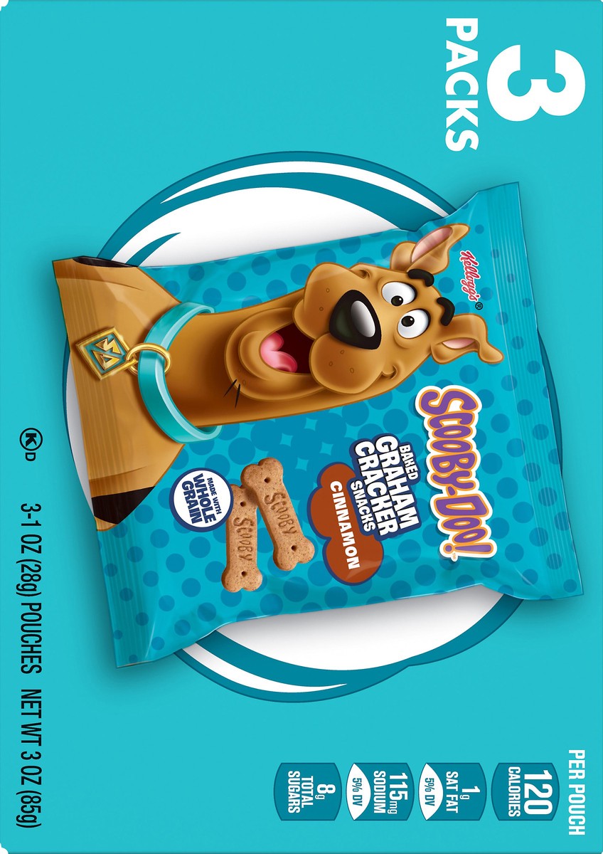 slide 8 of 8, Kellogg's Scooby-Doo! Baked Cinnamon Graham Cracker Snacks 3 ea, 3 ct