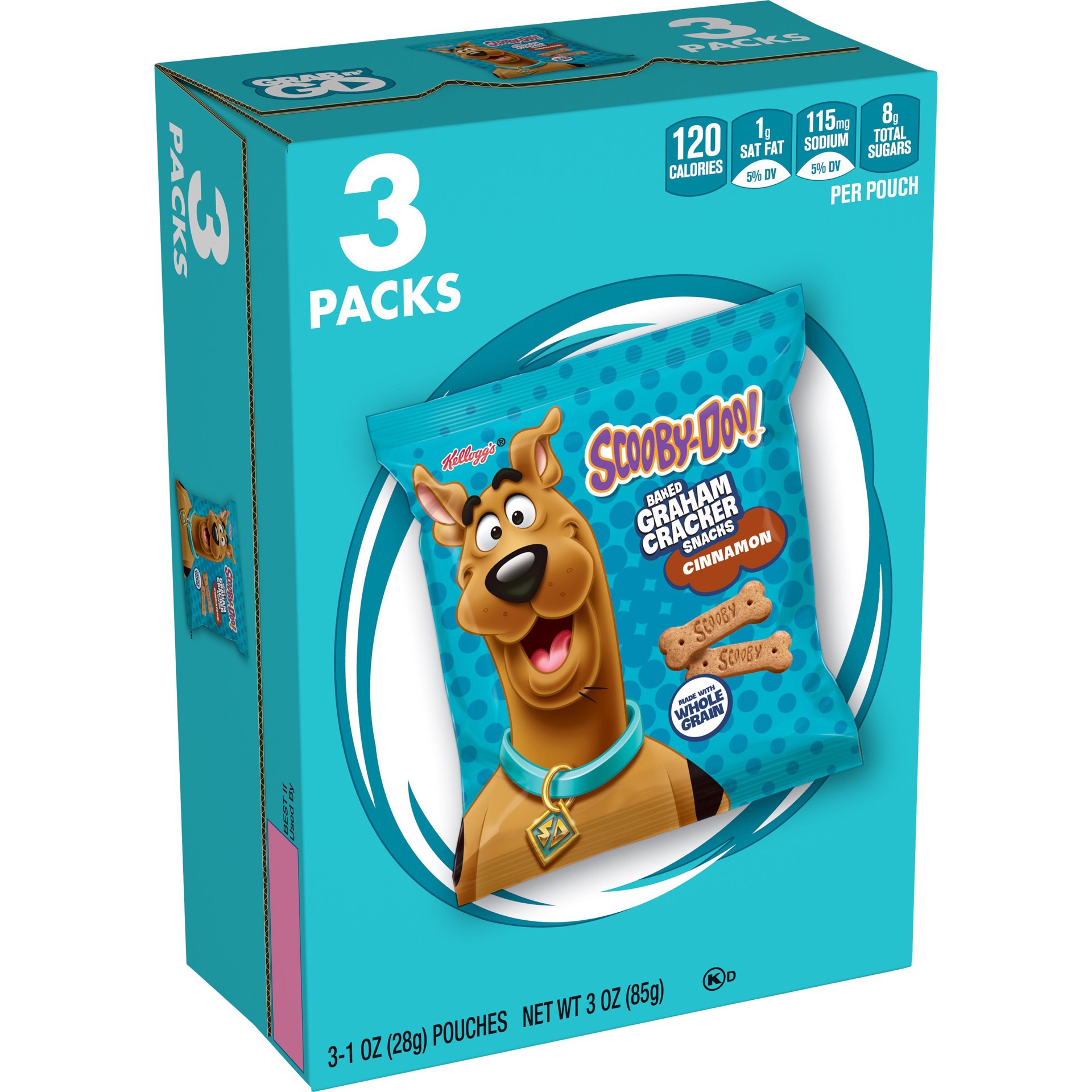 Kellogg's SCOOBY-DOO! Baked Graham Cracker Snacks, Made with Whole ...