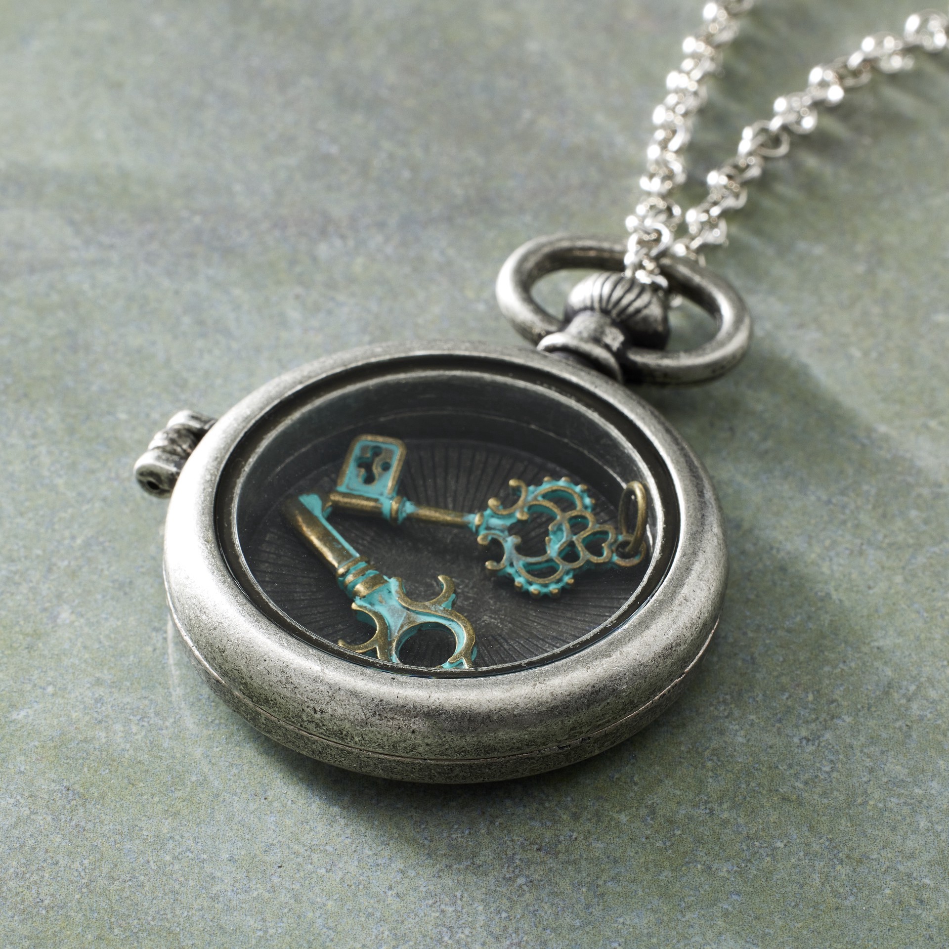 slide 3 of 3, Found Objects Pocket Watch Frame Locket By Bead Landing, 1 ct