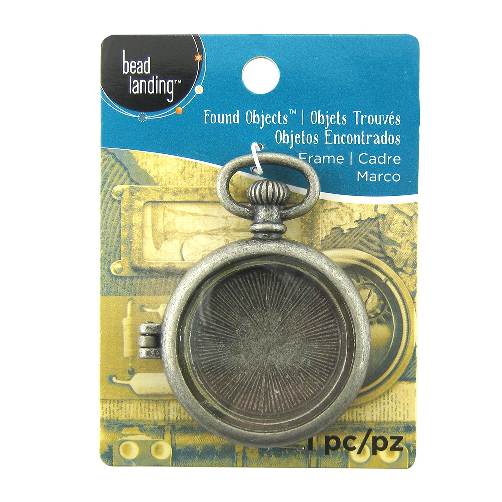 slide 2 of 3, Found Objects Pocket Watch Frame Locket By Bead Landing, 1 ct