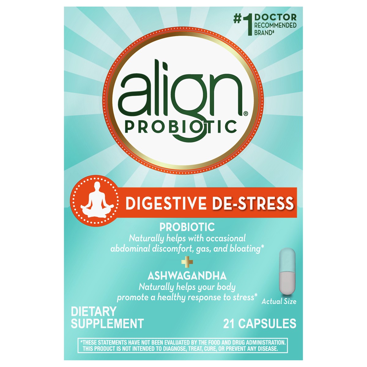 slide 1 of 2, Align Destress Probiotics, 21 ct