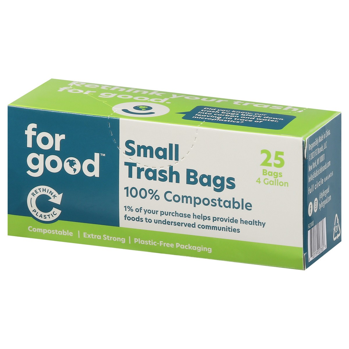 slide 3 of 11, For Good 4 Gallon Trash Bags Small 25 ea, 25 ct