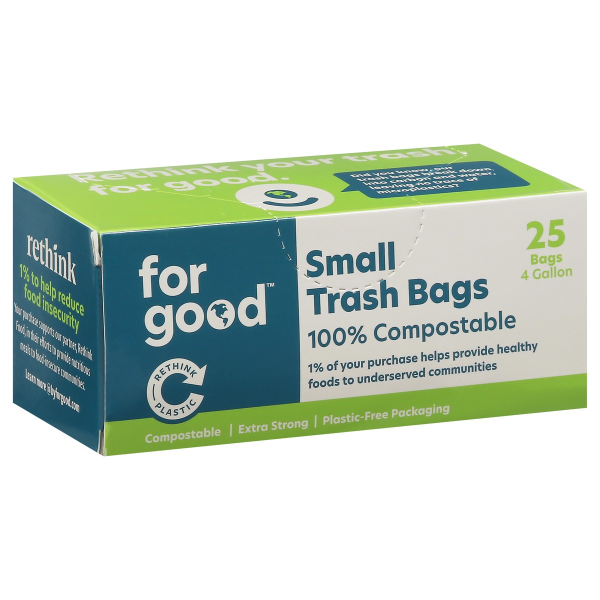 slide 7 of 11, For Good 4 Gallon Trash Bags Small 25 ea, 25 ct