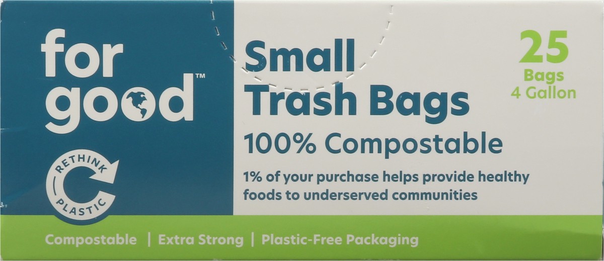 slide 6 of 11, For Good 4 Gallon Trash Bags Small 25 ea, 25 ct
