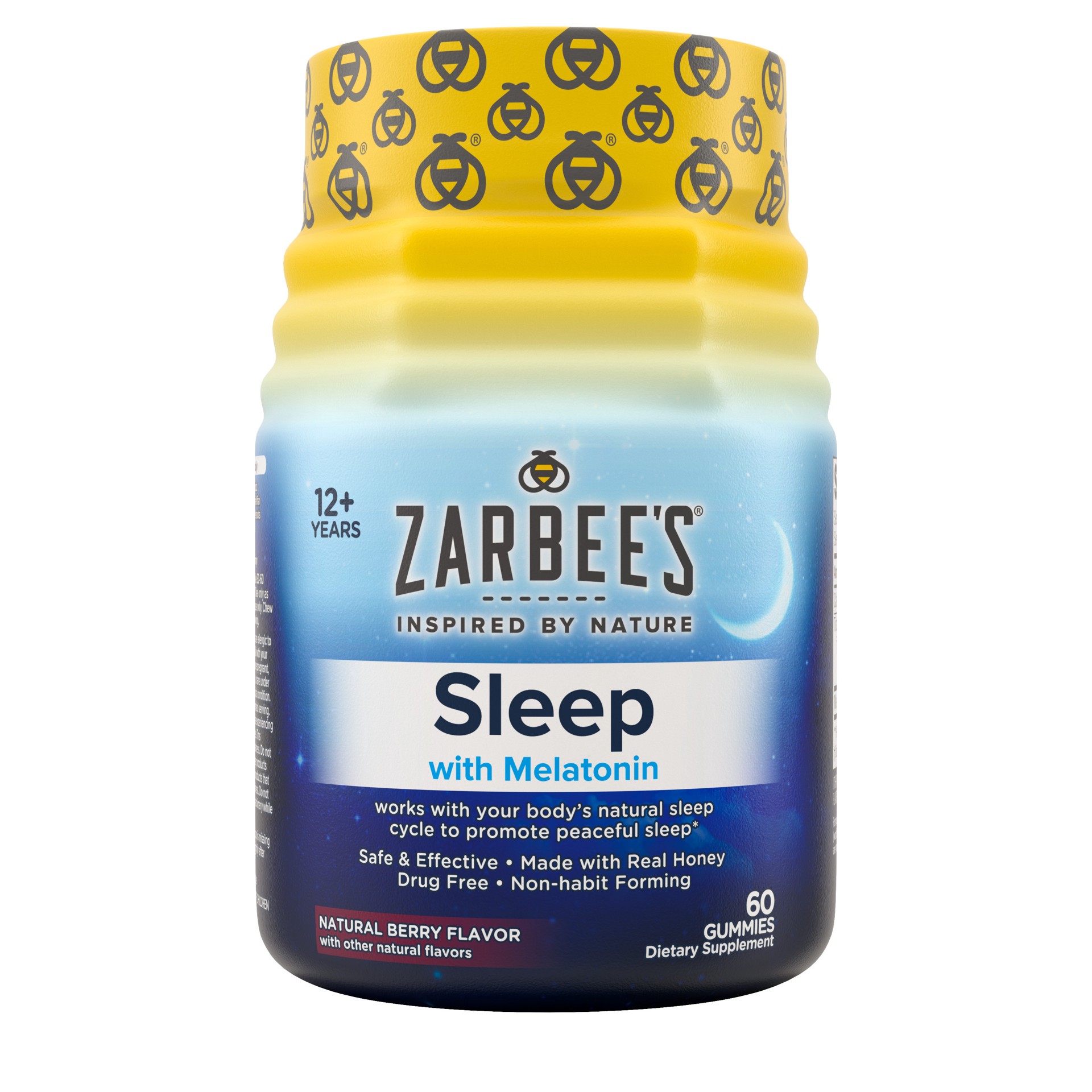 slide 1 of 5, Zarbee's Naturals Adult Sleep + Melatonin Gummies Supplement, Natural Mixed Fruit Flavor, 60 Gummies, 60 ct