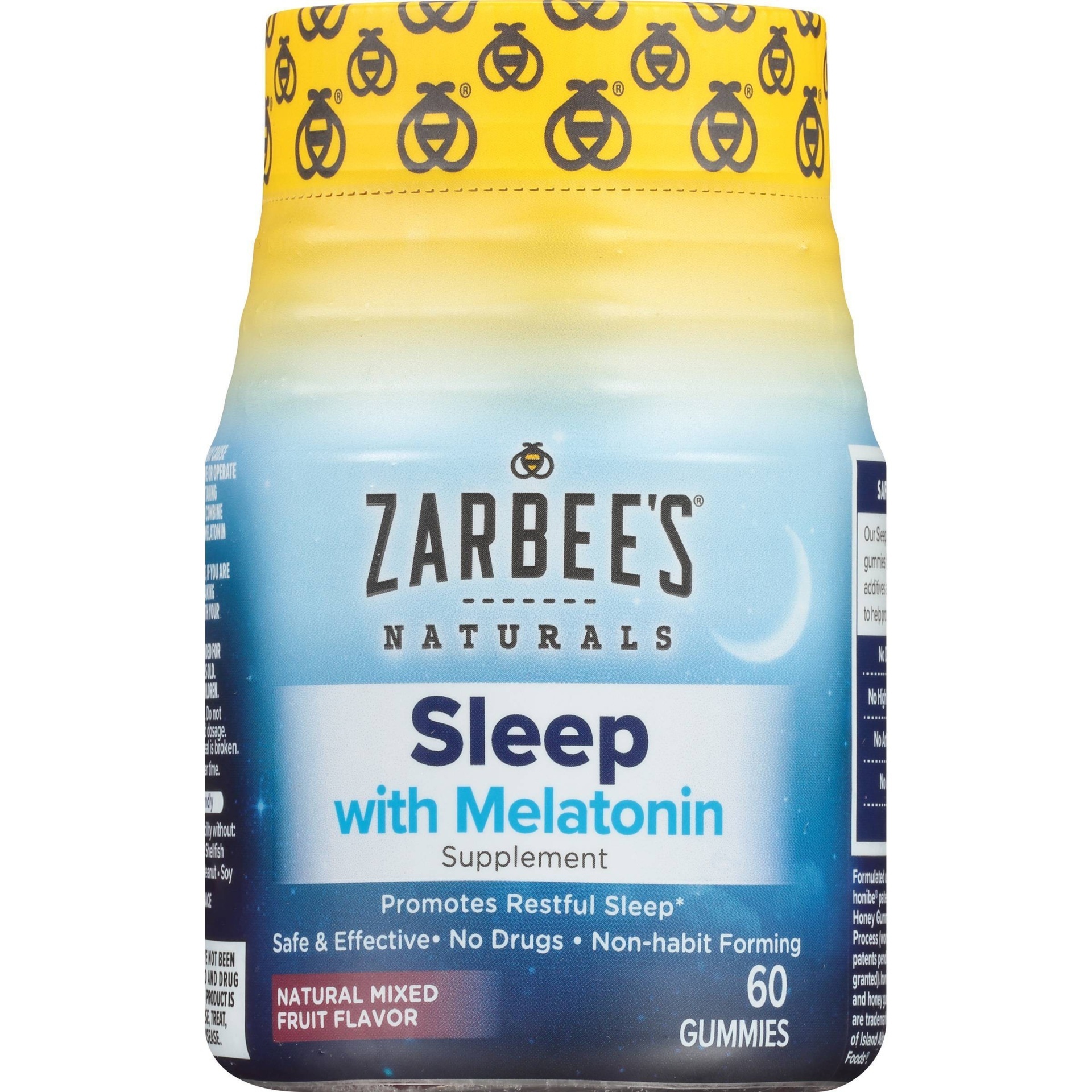 slide 1 of 1, Zarbee's Naturals Zarbee's Adult Sleep Gummies with Melatonin, Natural Mixed Fruit Flavor, 60 ct