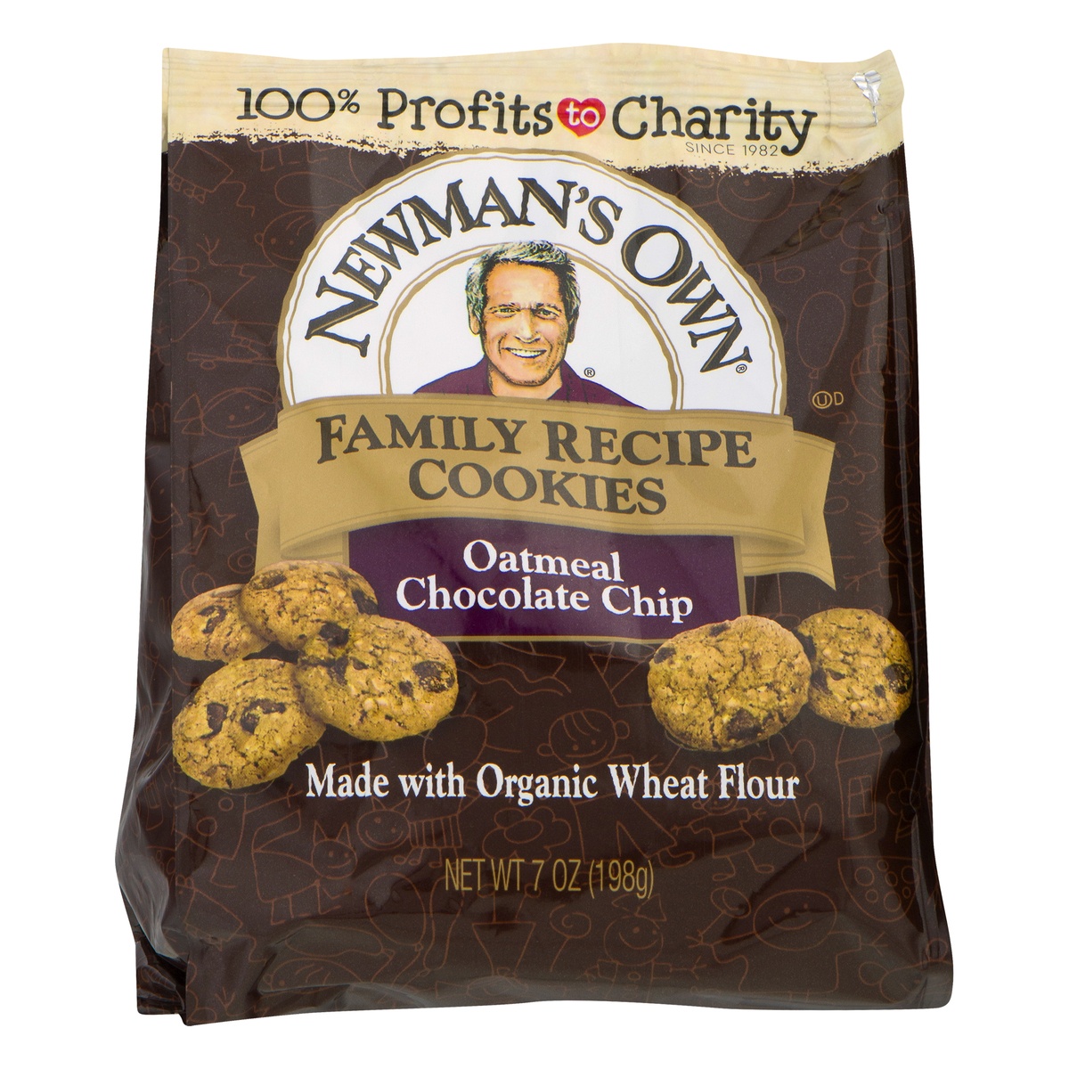 slide 1 of 1, Newman's Own Oatmeal Chocolate Chip Family Recipe Cookies, 7 oz