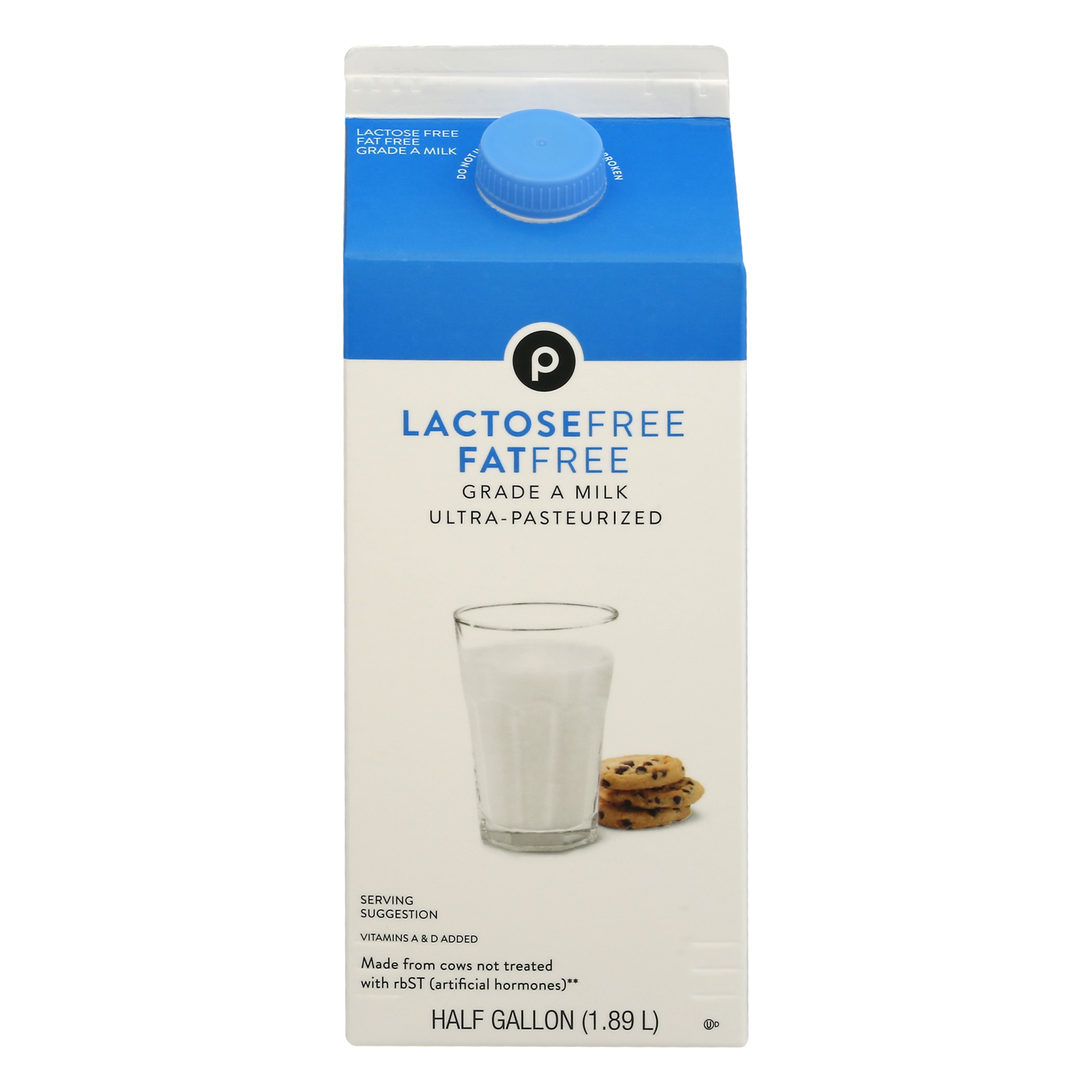 slide 1 of 1, Publix Lactose Free Fat Free Milk, 64 oz