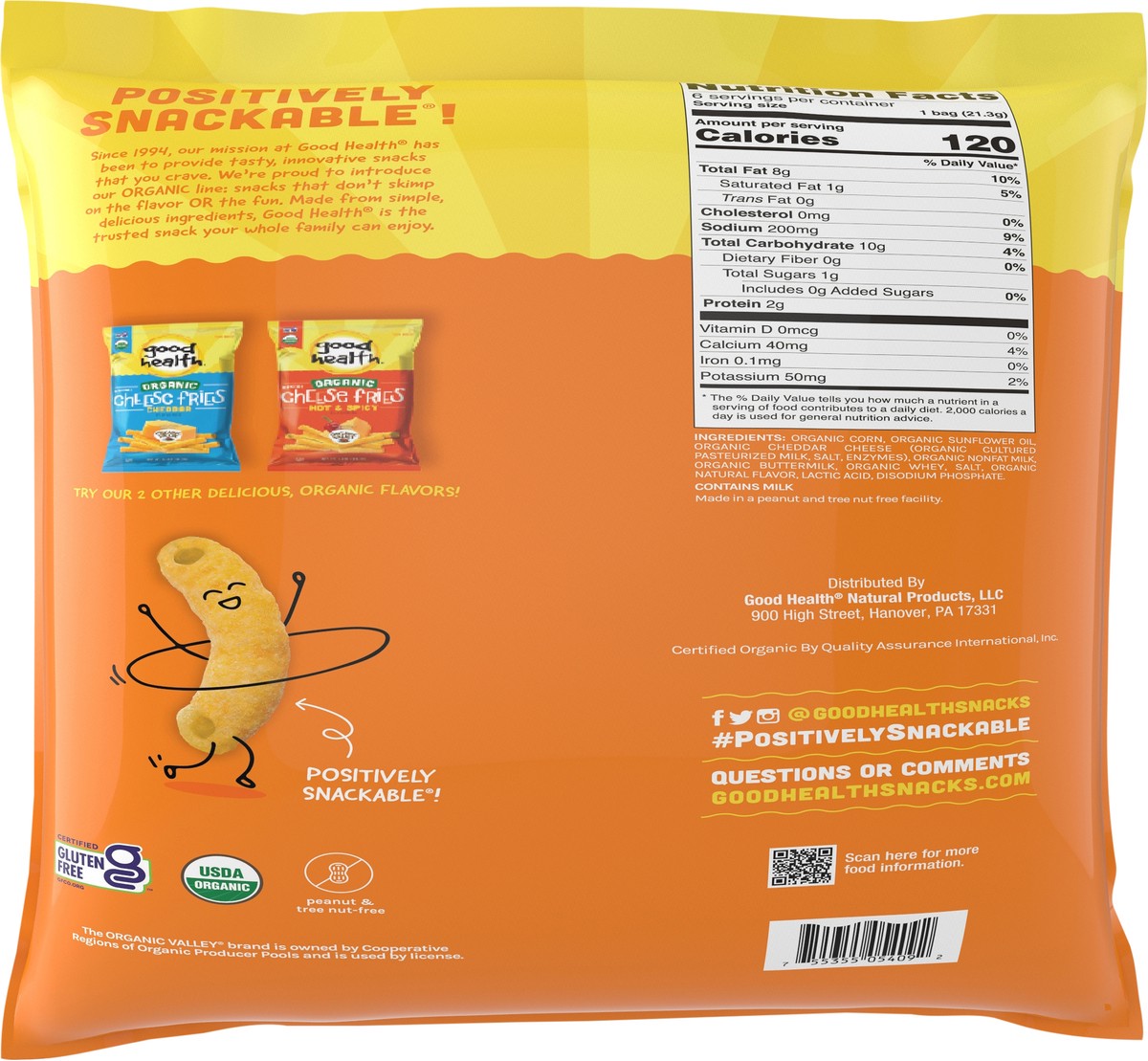 slide 5 of 11, Good Health Organic Valley Mac & Cheese Puff 0?.75 oz Pack 6 CT, 6 ct