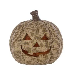 Holiday Home Burlap Pumpkin - Tan