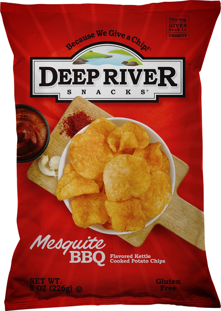 slide 3 of 3, Deep River Snacks Deep River® mesquite BBQ kettle chips - 8 oz, 8 oz