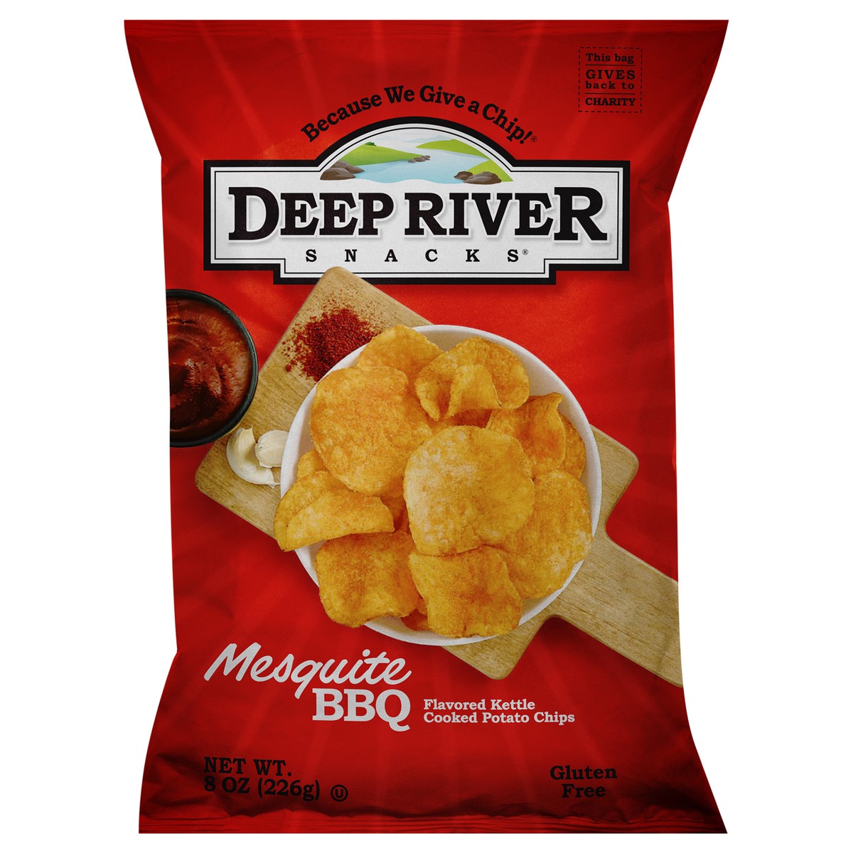 slide 1 of 3, Deep River Snacks Deep River® mesquite BBQ kettle chips - 8 oz, 8 oz
