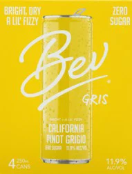 Bev Pinot Grigio Can Wine 4Pk