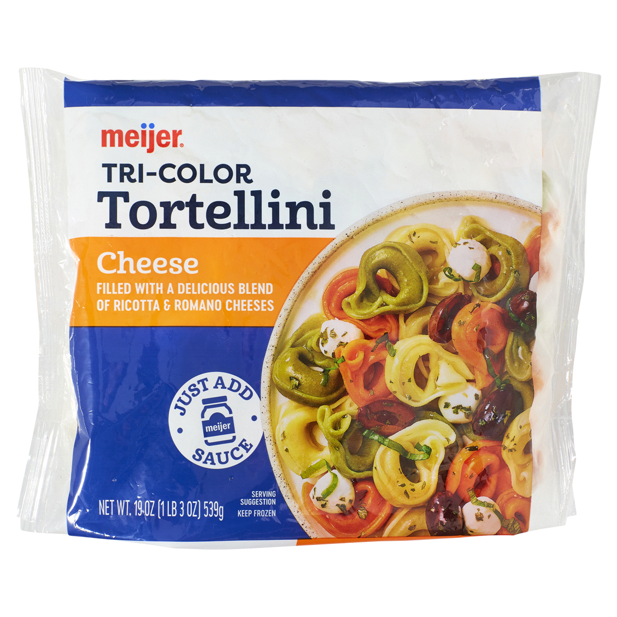 slide 1 of 29, Meijer Tri-Color Cheese Tortellini, 19 oz