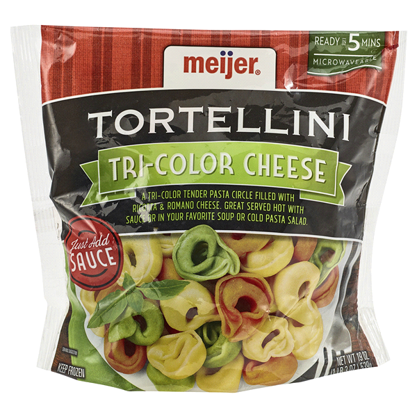 slide 1 of 1, Meijer Tri-Color Cheese Tortellini, 19 oz