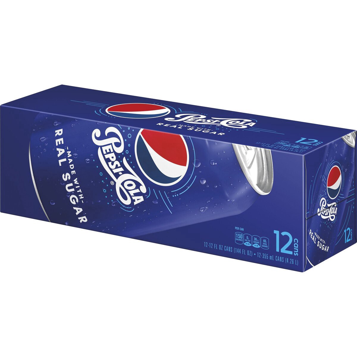 slide 5 of 8, Pepsi Real Sugar Soda - 12 ct, 12 ct