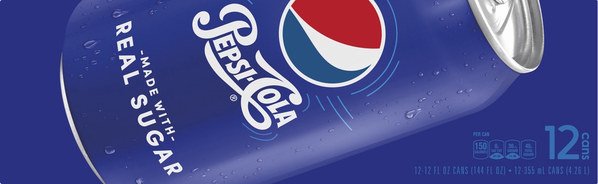 slide 3 of 8, Pepsi Real Sugar Soda - 12 ct, 12 ct