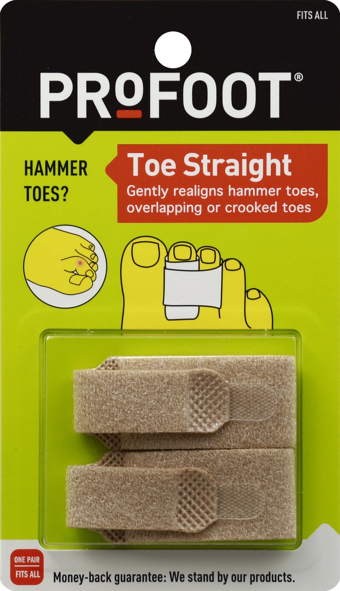 slide 2 of 2, ProFoot Toe Straight 1 ea, 1 pair