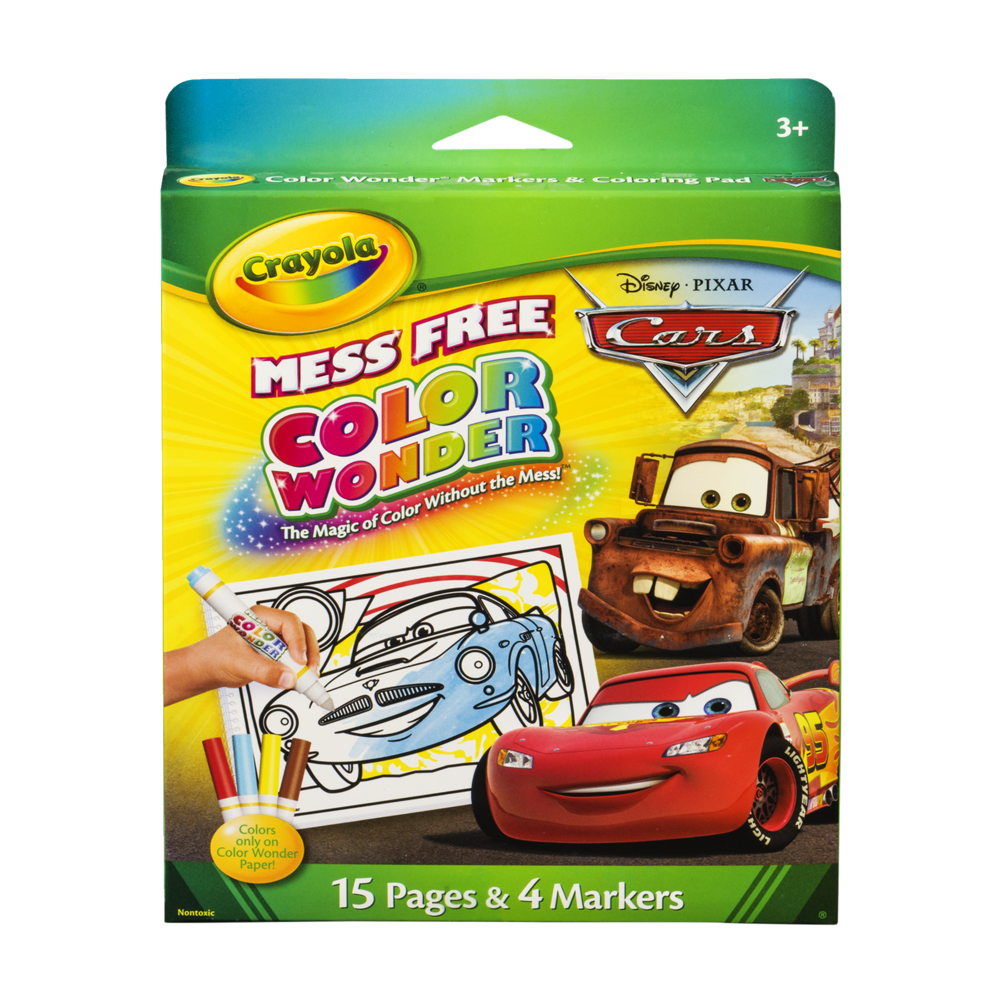 slide 1 of 1, Crayola Disney Cars Mess Free Color Wonder Markers & Coloring Pad, 1 ct