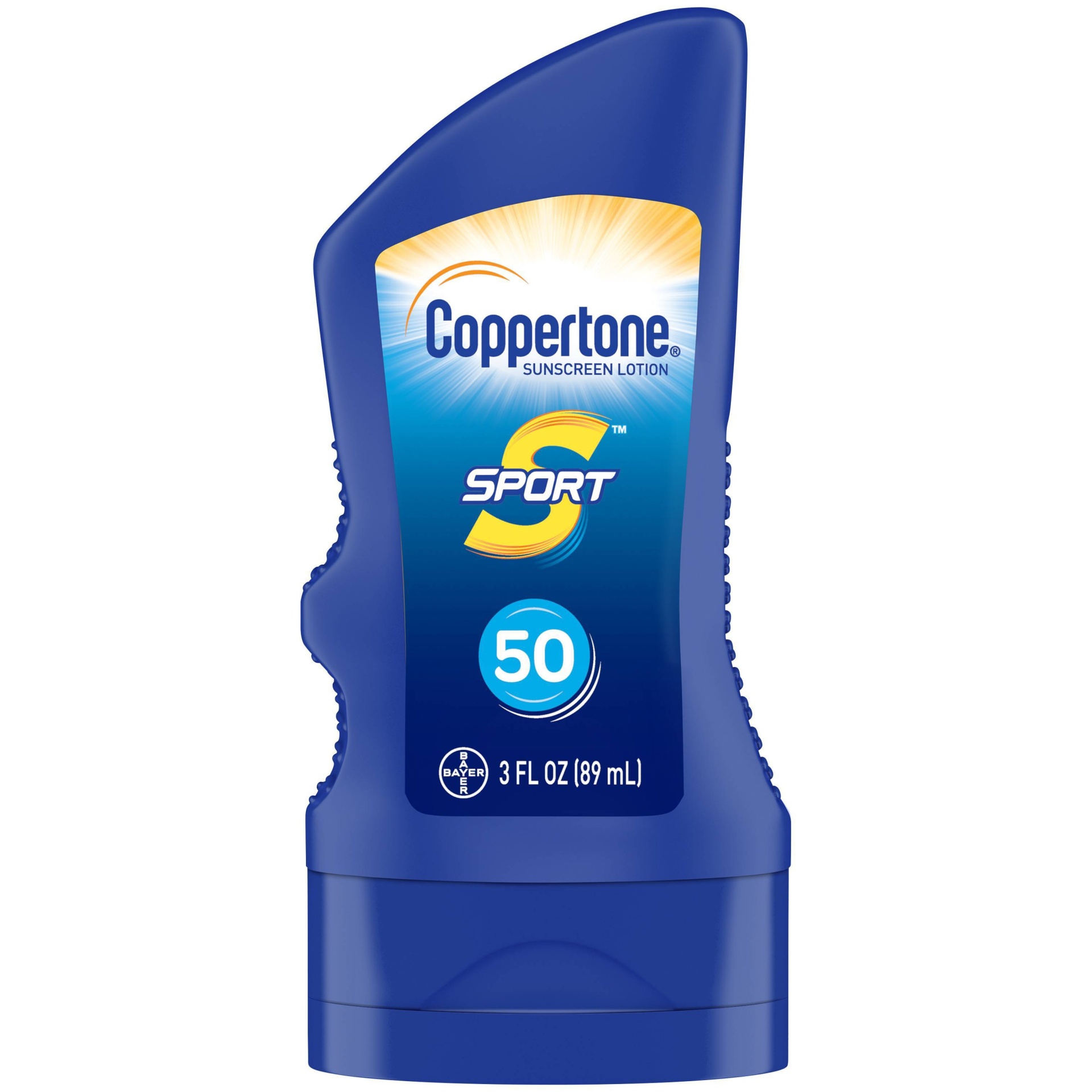 slide 1 of 1, Coppertone Sport Travel Size Broad Spectrum SPF 50 Sunscreen Lotion Bottle, 3 oz