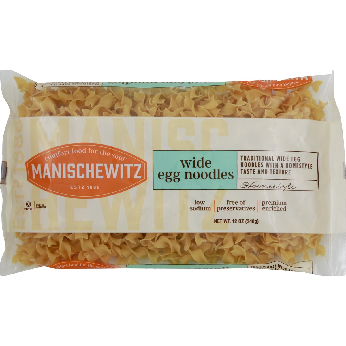 slide 5 of 7, Manischewitz Wide Egg Noodles - 12oz, 12 oz