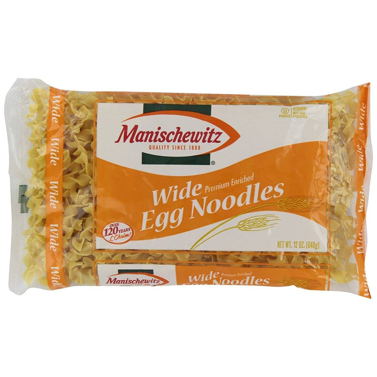slide 1 of 1, Manischewitz Wide Egg Noodles, 12 oz