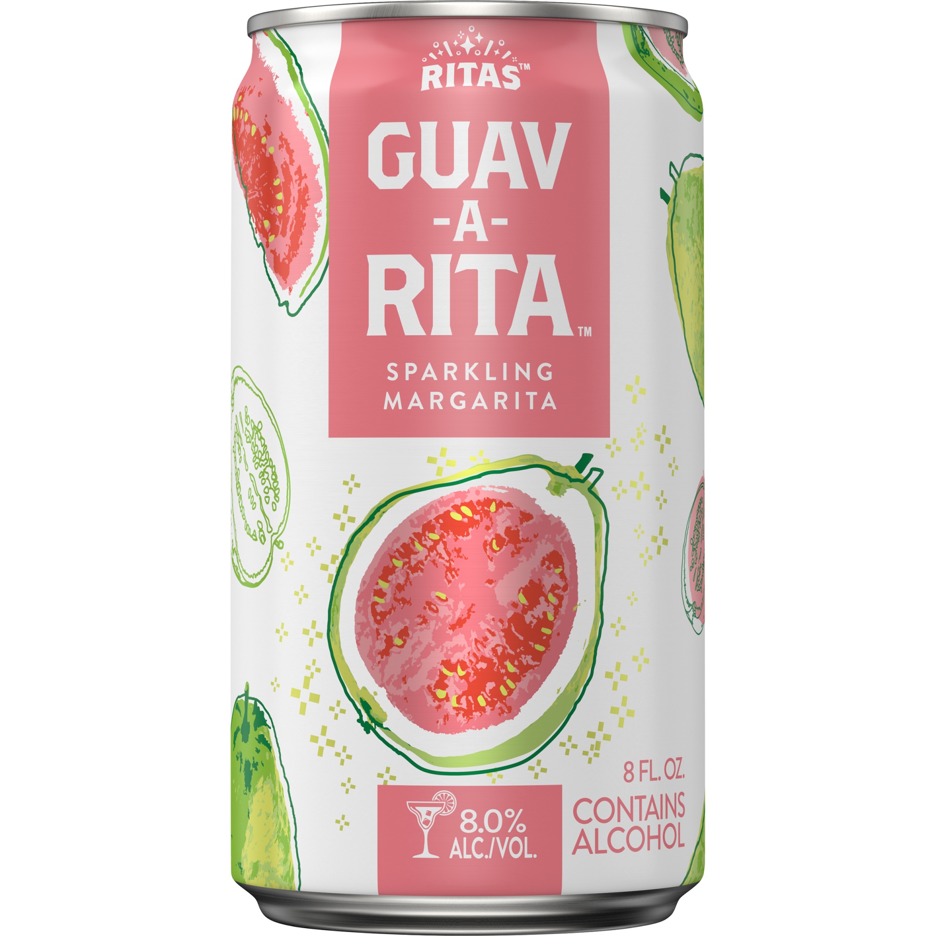 slide 1 of 2, Ritas Guav-A-Rita Sparkling Margarita 8.0% Alc./Vol., 8% ABV, 8 fl oz