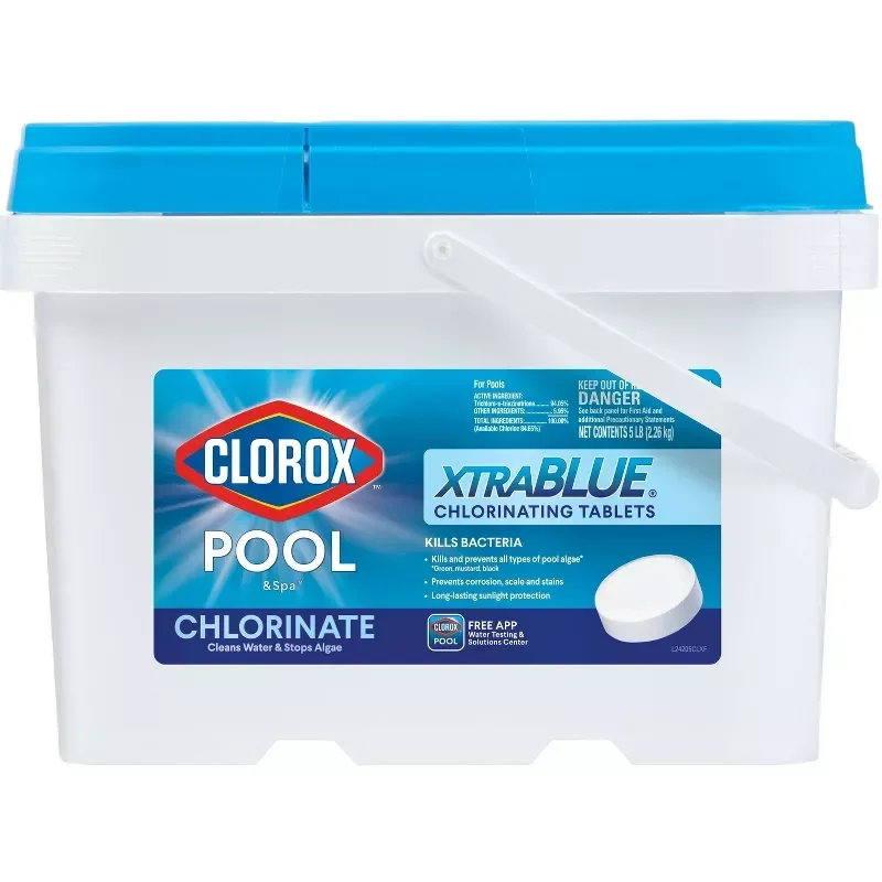 slide 1 of 4, Clorox Pool Xtrablue Chlorinating Tablets - 5lb, 5 lb