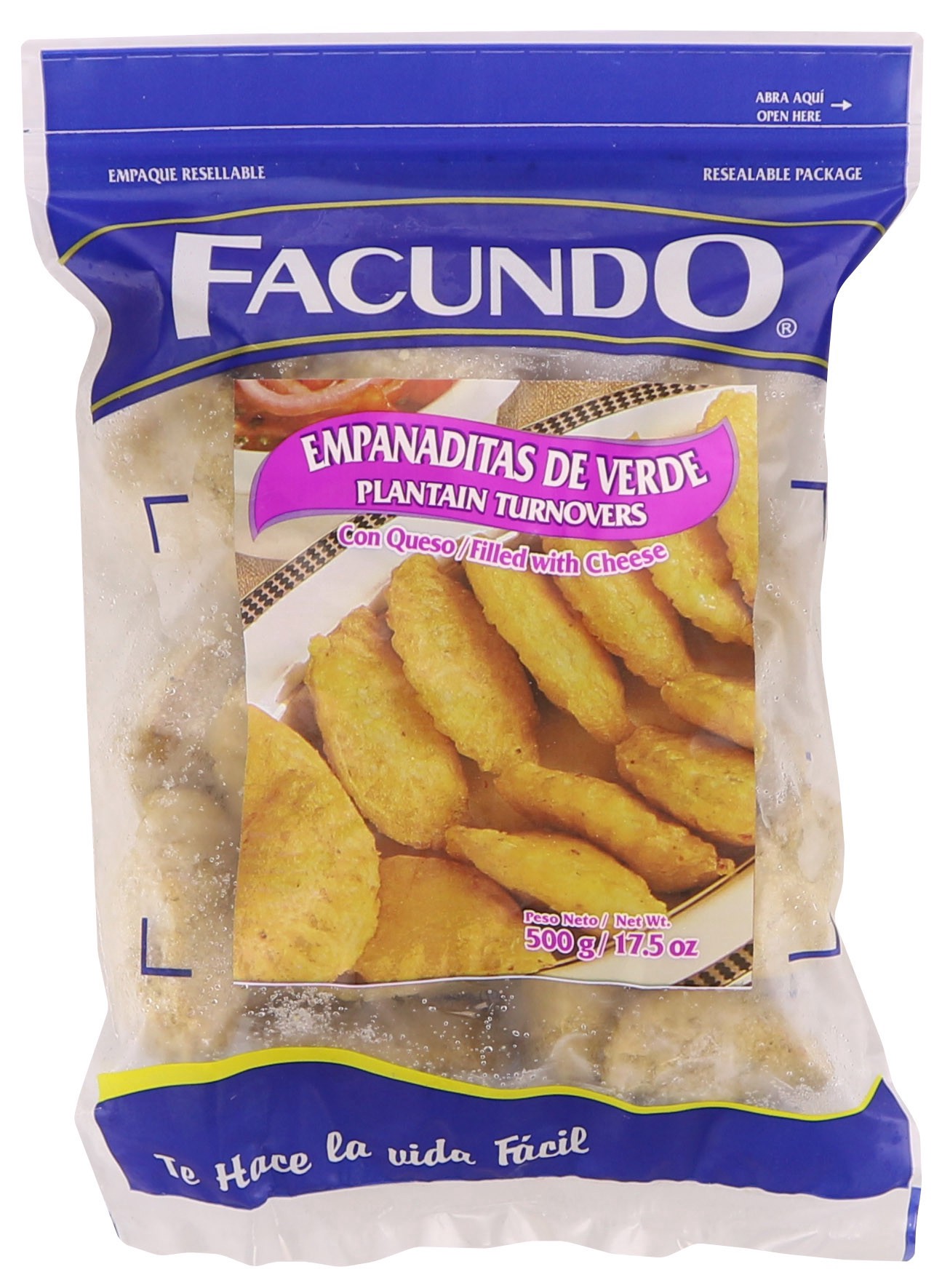 slide 1 of 1, Facundo Empanaditas De Verde Plantain Turnovers Filled With Cheese, 1 ct