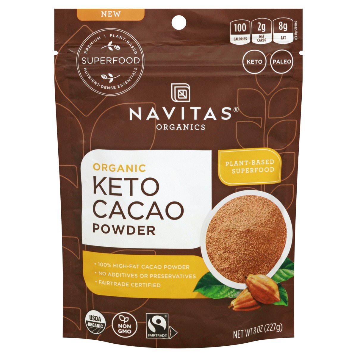 slide 1 of 1, Navitas Organics Cacao Powderog2Ke, 1 ct