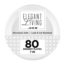 Elegant Living by H-E-B 7" Round Paper Plates