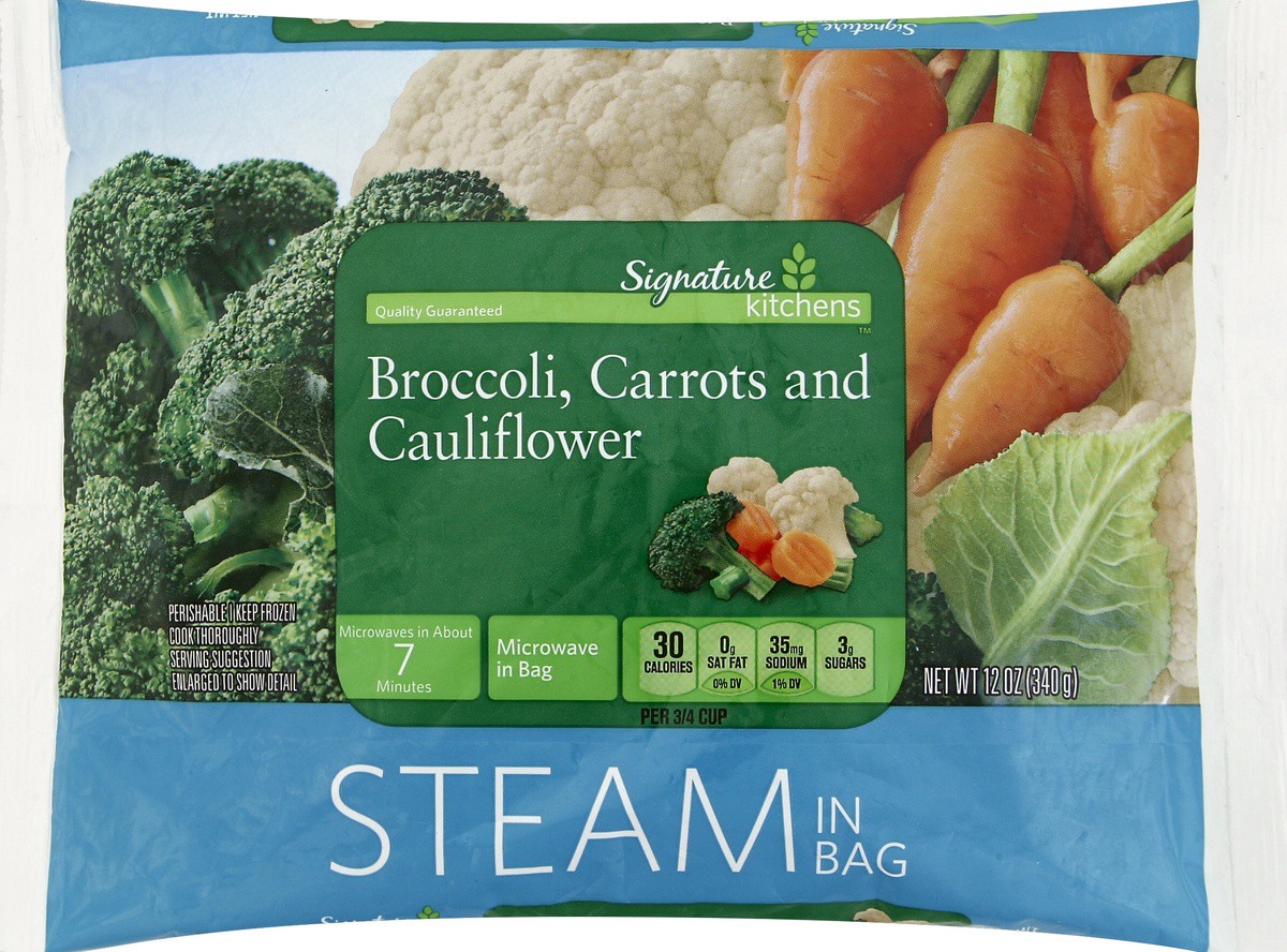 slide 5 of 5, Signature Broccoli Florets, Parisienne Style Carrots & Cauliflower Florets 12 oz, 12 oz