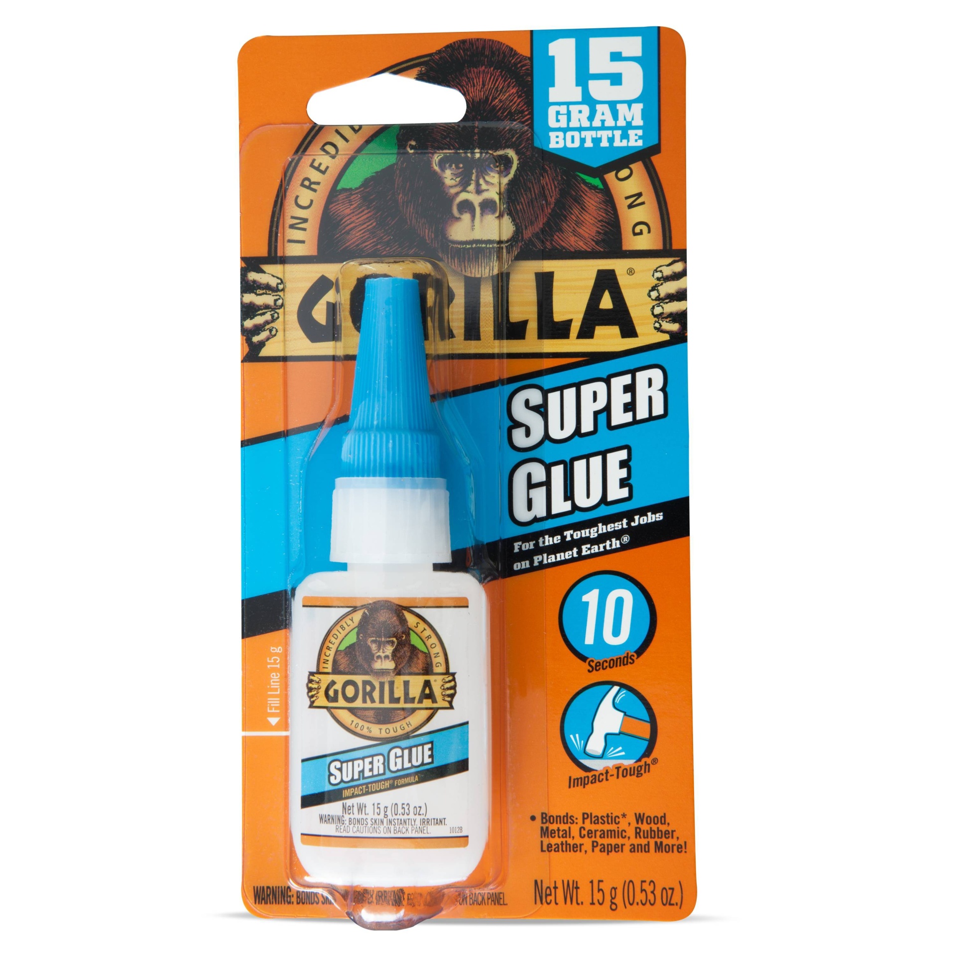 slide 1 of 6, Gorilla Super Glue, 15 gram