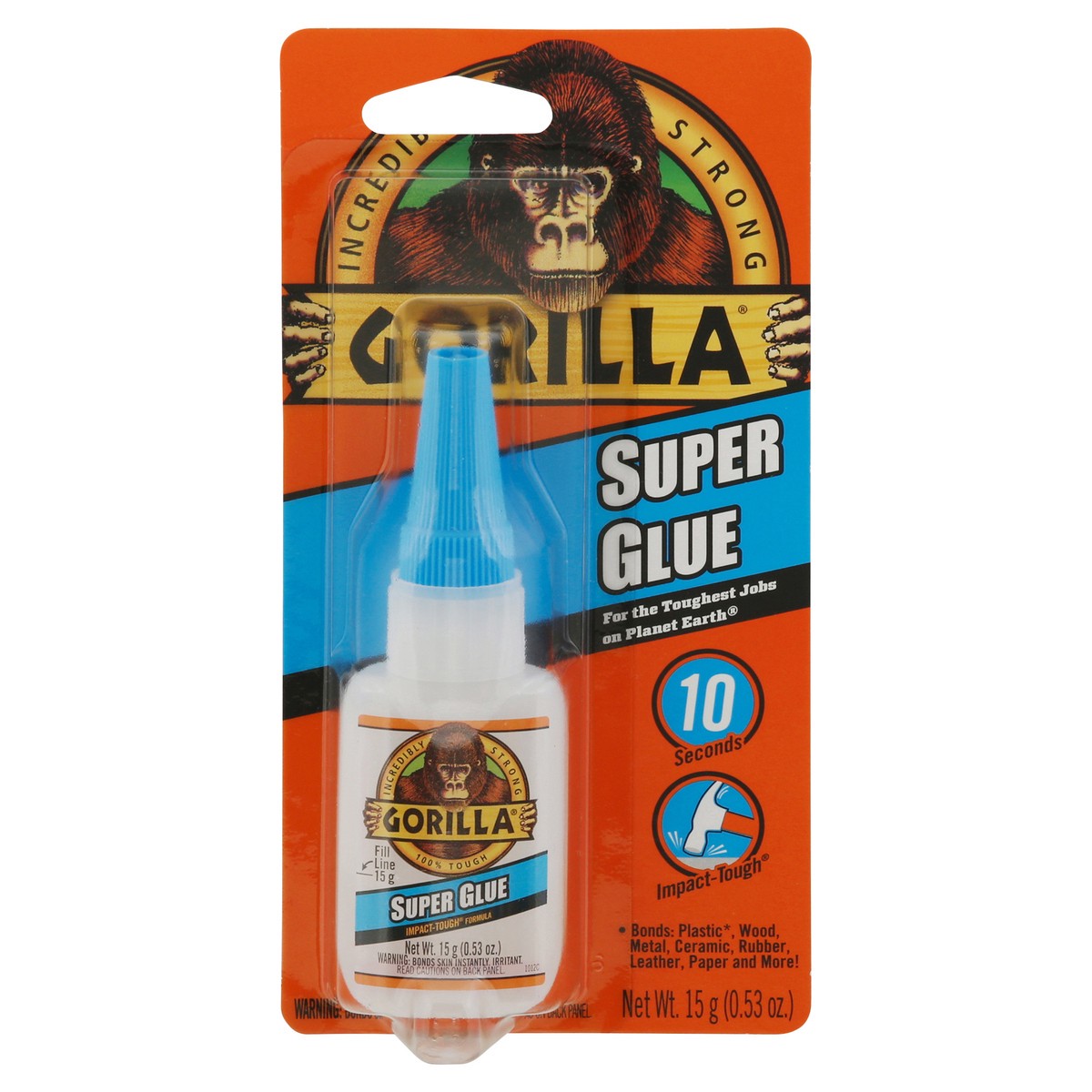 slide 1 of 9, Gorilla Super Glue, 15 gram