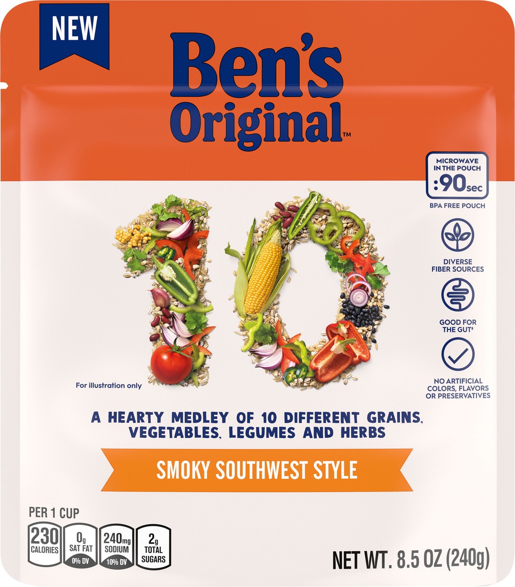 slide 3 of 5, BEN'S ORIGINAL™ 10 MEDLEY SMOKY SOUTHWEST, 8.5 oz. pouch, 8.5 oz