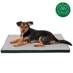 Furhaven Kennel Pad Pet Bed - Green
