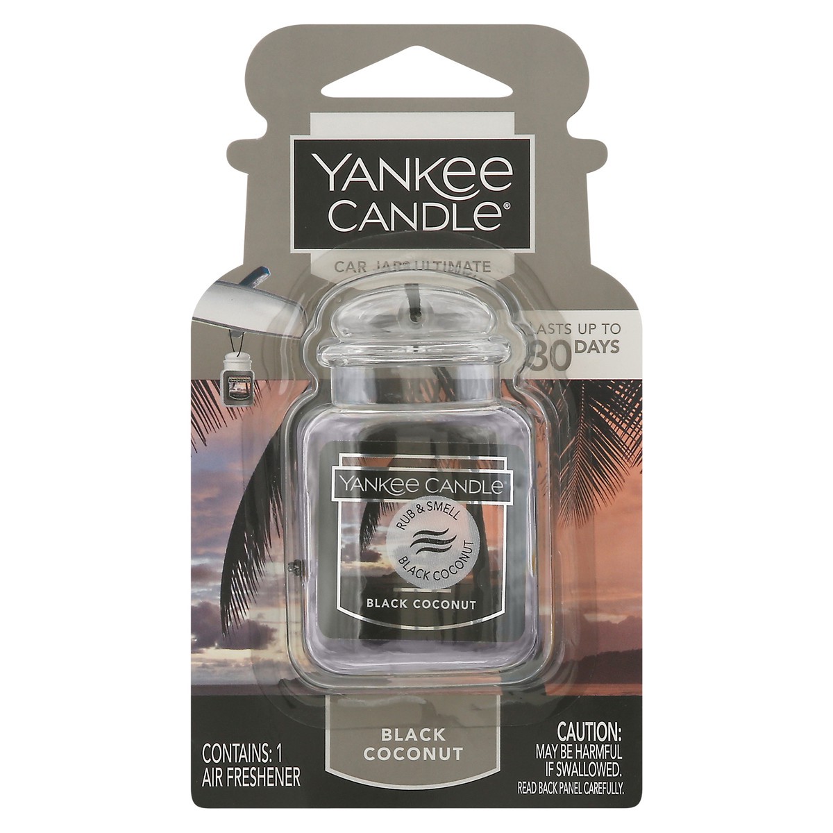 slide 11 of 11, Yankee Candle Car Jar Ultimate Black Coconut Air Freshener 1 ea, 1 ct