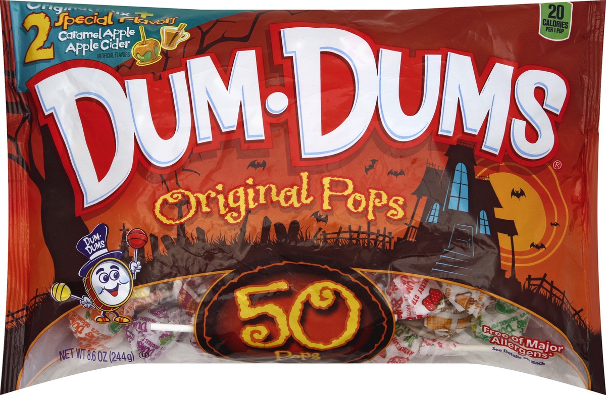 slide 3 of 7, Dum Dums Halloween Caramel Apple and Cider, 8.6 oz