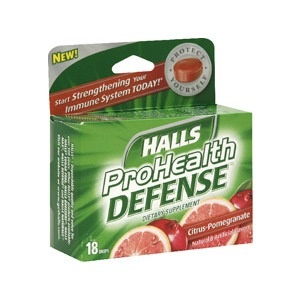 slide 1 of 1, Halls Prohealth Defense Drops Citrus Pomegranate, 18 ct