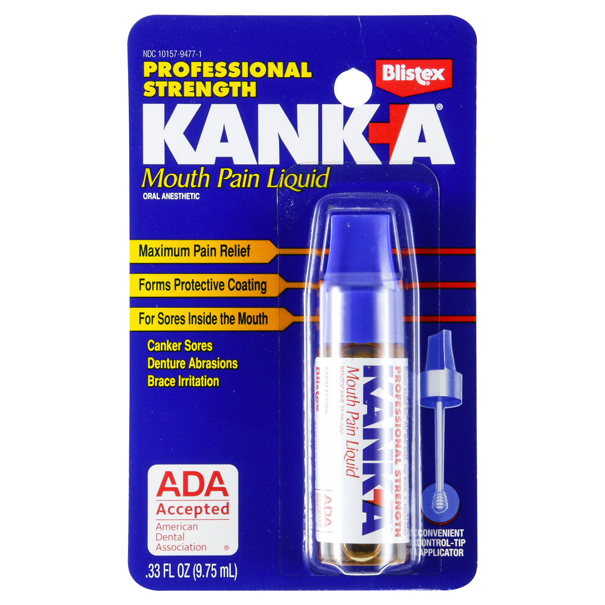 slide 1 of 2, KANK-A Maximum Strength Mouth Pain Liquid 0.33 fl oz, 0.33 fl oz