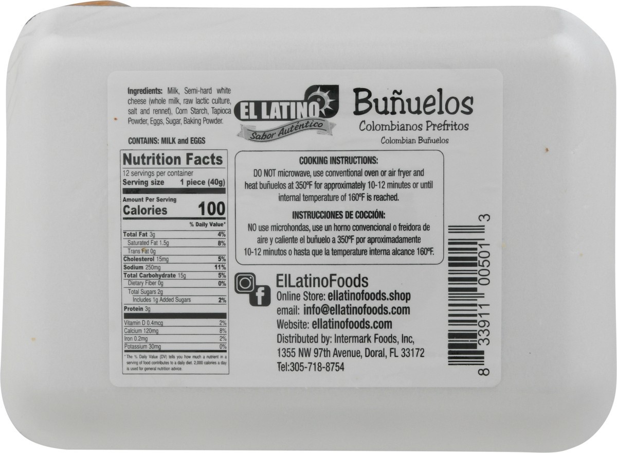 slide 8 of 11, El Latino Colombian Bunuelos 12 ea, 1 ct