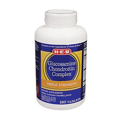 slide 1 of 1, H-E-B Glucosamine Chondroitin Complex Triple Strength, 180 ct