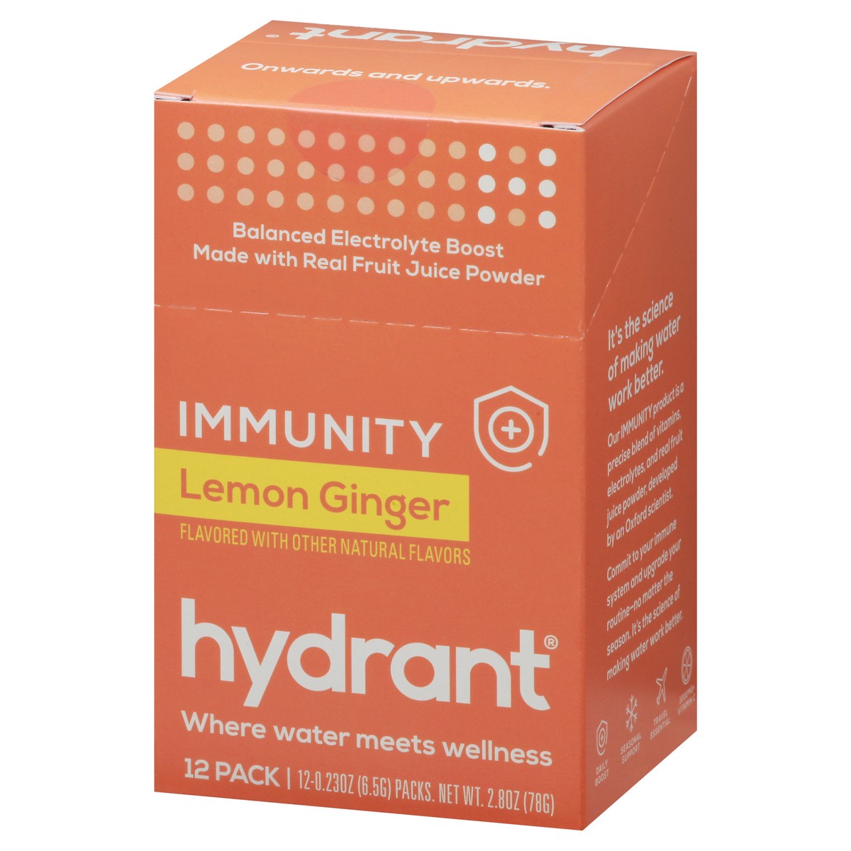 slide 7 of 9, Hydrant Immunity Lemon Ginger Drink Mix - 12 ct, 12 ct